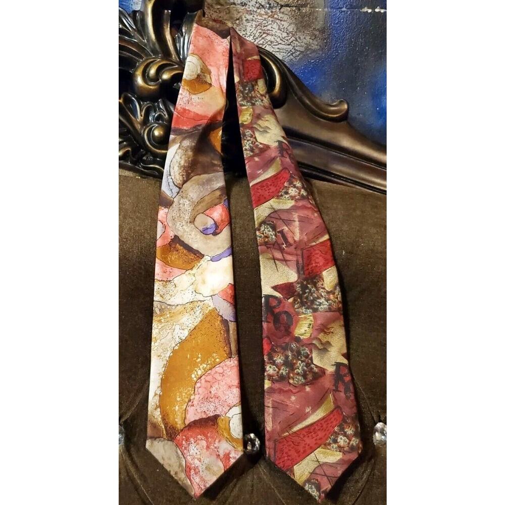 mens abstract gray ties